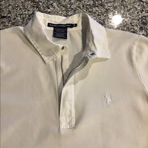 Ivory🌼RALPH LAUREN GOLF🌼Zip Polo Shirt in Medium
